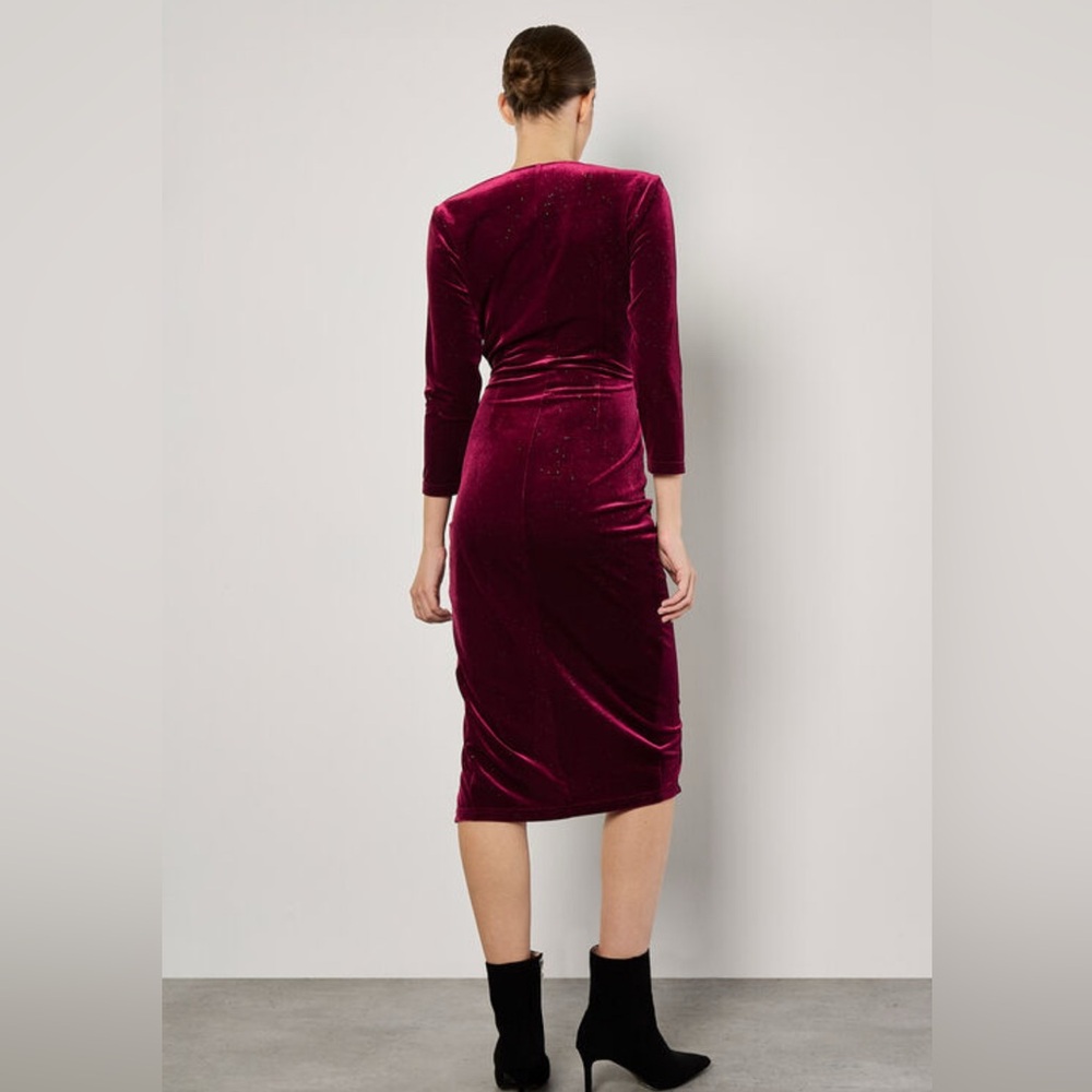 NWOT Apricot burgundy sparkle Dress - Picture 3 of 8
